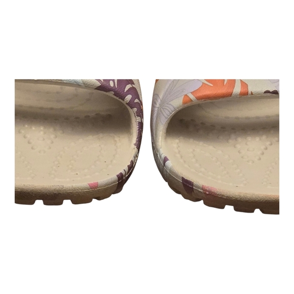 Crocs Kadee II Tropical Print Flip Flop Strappy Sandals Size 9 - Picture 8 of 10